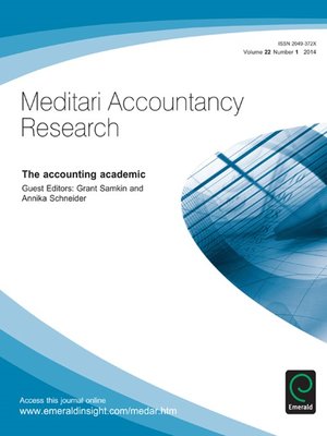 cover image of Meditari Accountancy Research, Volume 22, Issue 1